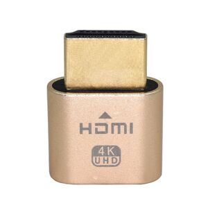 Shoppo Marte 2pcs Graphics Card Spoofer HDMI Dummy Load Simulates HD Displays(Gold)