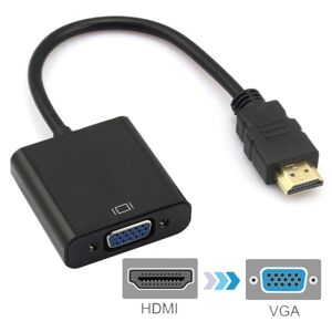 Shoppo Marte 20cm HDMI 19 Pin Male to VGA Female Cable Adapter(Black)