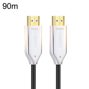 Shoppo Marte 2.0 Version HDMI Fiber Optical Line 4K Ultra High Clear Line Monitor Connecting Cable, Length: 90m With Shaft(White)