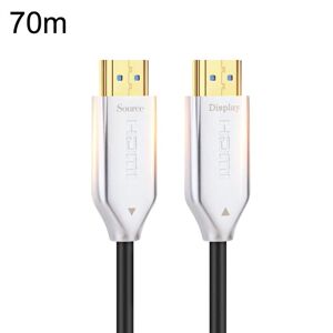 Shoppo Marte 2.0 Version HDMI Fiber Optical Line 4K Ultra High Clear Line Monitor Connecting Cable, Length: 70m With Shaft(White)