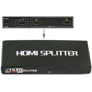 Shoppo Marte 2 Ports 1080P HDMI Splitter, 1.3 Version, Support HD TV / Xbox 360 / PS3 etc(Black)