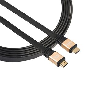 Shoppo Marte 1m HDMI 2.0 (4K)  30AWG High Speed 18Gbps Gold Plated Connectors HDMI Male to HDMI Male Flat Cable(Gold)