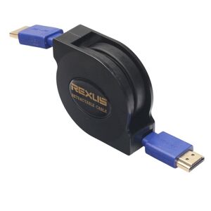 Shoppo Marte 1m HDMI 1.4 (1080P) Gold Plated Connectors HDMI Male to HDMI Male Retractable Flat Cable(Black)