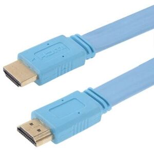 Shoppo Marte 1.4 Version Gold Plated HDMI to HDMI 19Pin Flat Cable, Support Ethernet, 3D, 1080P, HD TV / Video / Audio etc, Length: 0.5m(Blue)