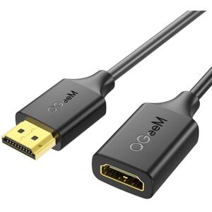 QGeeM QG-HD19 4K HDMI 2.0 Extension Cable Supports 3D, HD, 2160p, Compatible With Roku Fire Stick 1m Length