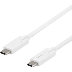 Deltaco USB-C - USB-C cable, 5Gbit/s, 5A, 2M, white