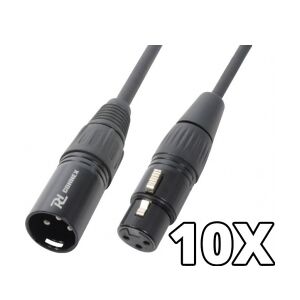 10x PD Connex XLR-han til XLR-hun. 6m - Pakkesæt TILBUD NU