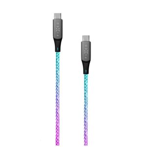 Fixed Lysende LED 60W USB-C til USB-C Kabel 1.2 m - Multifarvet