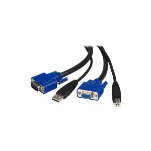 StarTech.com 10 ft 2-in-1 Universal USB KVM Cable - 10ft VGA KVM Cable - 10ft USB KVM Cable - 10ft KVM Switch Cable (SVUSB2N1_10) - Video / USB kabel