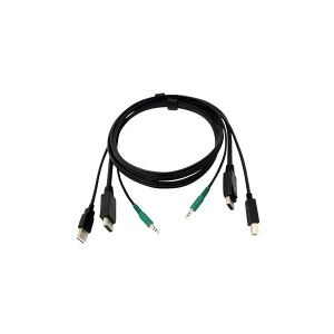 Black Box - Video / USB / lydkabel - USB, mini-phone stereo 3.5 mm, DisplayPort (han) til mini-phone stereo 3.5 mm, USB Type B, DisplayPort (han) - 1.8 m