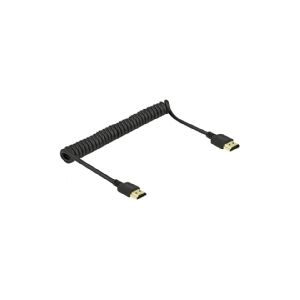 Delock - High Speed - HDMI-kabel med Ethernet - HDMI han til HDMI han - 1.5 m - tripel-afskærmet - sort - snoet, 4K support