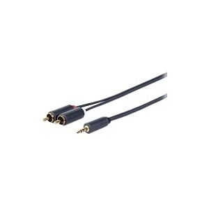 VivoLink - Audiokabel - mini-phone stereo 3.5 mm han til RCA han - 10 m - dobbelt afskærmet