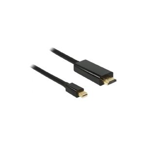 DeLOCK High Speed HDMI - Video/audiokabel - Mini DisplayPort (han) til HDMI (han) - 2 m - sort - 1080p support