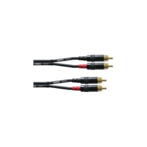 Cordial CFU1,5CC Audio Adapterkabel [2x Cinch-stik - 2x Cinch-stik] 1.50 m Sort