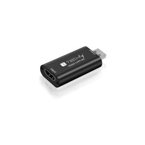 Techly I-USB-VIDEO-1080TY, Sort, Windows 10, Windows 7, Windows 8, Windows Vista, Windows XP, 1920 x 1080 pixel, 12 Bit, 60 Hz, HDMI