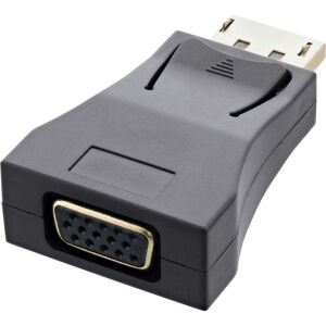 Inline Displayport Til Vga Adapter - Full Hd - Sort