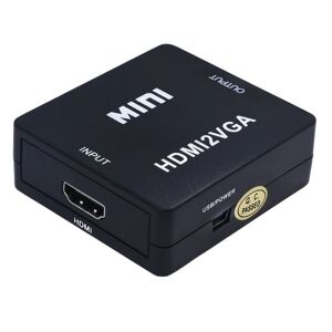 Hdmi Til Vga Converter - Sort