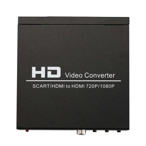 Scart+hdmi Til Hdmi Hd Konverter Og Switch - Sort