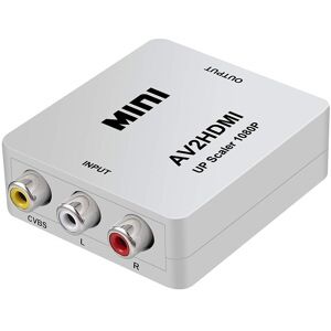 Composite + Phono (Scart) Til Hdmi Converter - Hvid