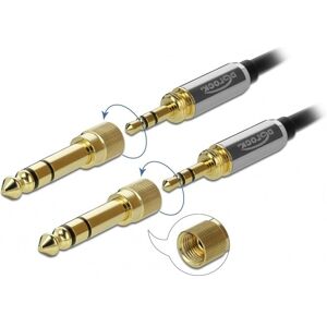 Delock High Quality Minijack 3.5 Mm / Jack 6.35 Mm Kabel - 3 M