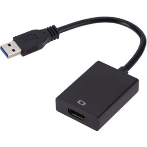 Usb 3.0 Til Hdmi Adapter Kabel - Aluminium - Sort