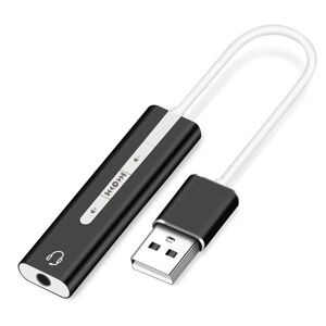 Usb 2in1 Lydkort Til 3.5 Mm Minjack - Sort