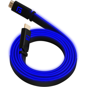 Floating Grip High Speed Led Hdmi Kabel - 8k - Blå - 3 M