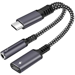 Usb-C Til 3.5 Mm Jack & Usb-C Adapter - Dac Chip - Grå