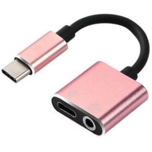 Usb-C Til 3.5 Mm Hovedtelefon Adapter - Pink