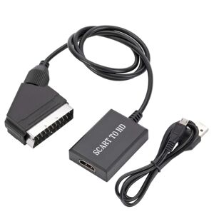 Adapter HDMI-kompatibel til scart-konverter 1080p HD-videomusik A