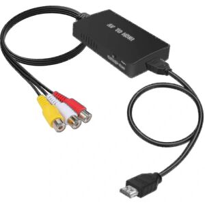 Rca til hdmi konverter komposit til hdmi adapter understøtter 1080p Pal/ntsc A Fiis null null none