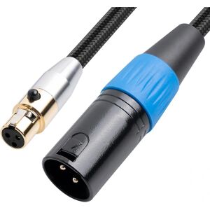 YIXI 3-benet mini XLR han til XLR hun adapterkabel Balanceret ledning til optagelse, højttalersystemer, radio