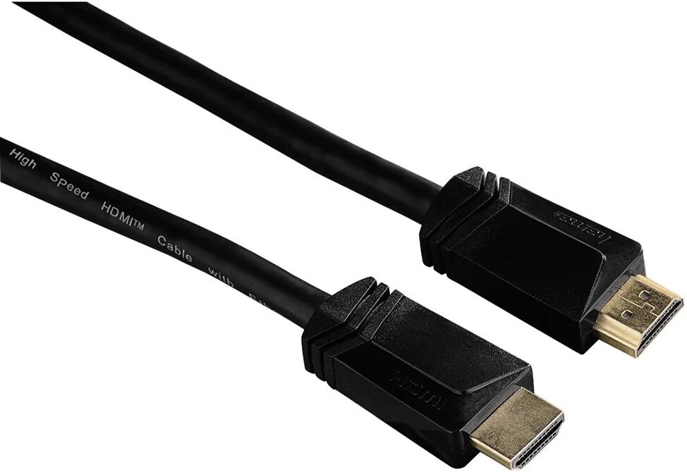 Hama Cavo HDMI, 1,5 metri, HDMI, High Speed with Ethernet, connettori dorati, 3 stelle, standard 2.0