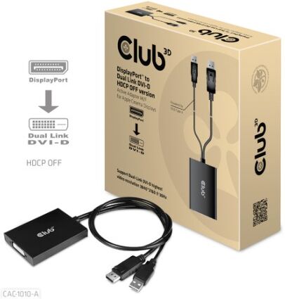 Club 3D CAC-1010-A cavo e adattatore video 0,6 m DisplayPort DVI-D + USB (CAC-1010-A)