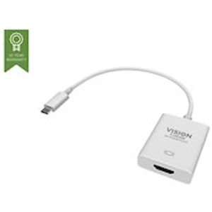 VISION Professional installation-grade USB-C to HDMI adapter