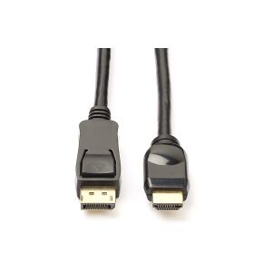 Diverse DisplayPort till HDMI kabel   2m   svart