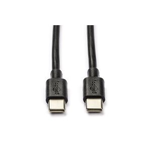 Goobay USB-C till USB-C kabel   USB 2.0   0.5m   svart