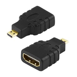 Deltaco HDMI-adapter, A hon-D han(micro)-kontakt, svart