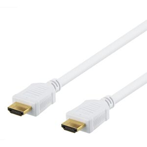 Deltaco HDMI-kabel, 4K UHD A-A-kontakt, 2 m, vit
