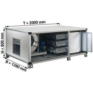 GGM Gastro - Systeme de purification de l'air d'echappement 8400 m³ - avec prefiltre, filtre a poches et filtre a charbon actif Argent