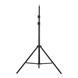 Andoer Support de lumière sur trépied réglable en métal Max. Hauteur 2M / 6.6ft avec vis de 1/4 Pouce pour la lumière vidéo de l'anneau de Parapluie de Studio de Photographie LED - Publicité