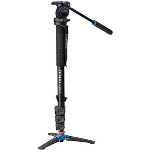 Benro A38FDS2 Monopod with 3-Leg Locking Base and S2 Head, 4 Leg Sections, Flip Lock Leg Release (Noir) - Publicité