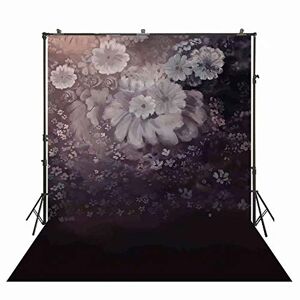 NIVIUS PHOTO NIVIUS KPW-3983 Toile de fond pour photographie à l'huile Motif fleurs abstraites 150 x 220 cm - Publicité