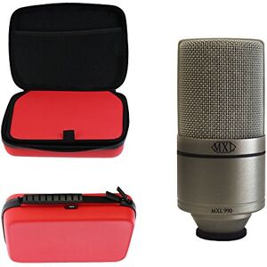 Navitech Cas de Transport Antichoc de Microphone de Podcast Rouge Compatible avec MXL990 - Publicité