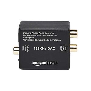 Amazon Basics Convertisseur numérique optique coaxial vers audio analogique RCA, 192 kHz, acrylonitrile butadiène styrène, 2 x 1.6 x 1 inches - Publicité