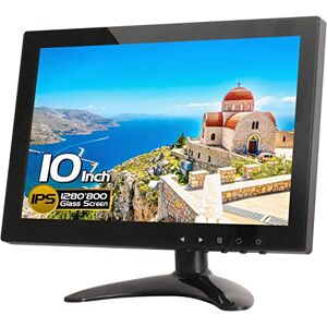 WHOLEV 10.1 Pouces CCTV Moniteur IPS LCD HD Couleur Écran 1280x800 Large Angle De Visionnement avec AV/VGA/HDMI/BNC/AUX/Audio Ports Haut-Parleur intégré, pour caméra de Surveillance de sécurité - Publicité