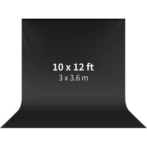 NEEWER Toile de Fond Pliable 3X3.6m Noir