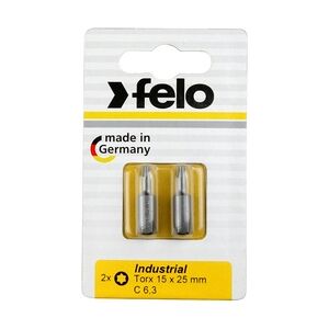 Felo Bit, Industrie E 6,3 x 50mm, 3 Stk auf Karte 3 x 1  Tx 10 / Tx 15 / Tx 20