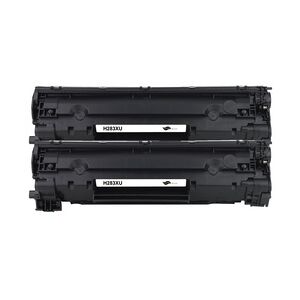 Inbusco 2x Toner Kompatibel für HP LaserJet MFP M 126 NW / M 127 FN / M 127 FP / M 127 FW Y 89 2x CF283A (Schwarz)