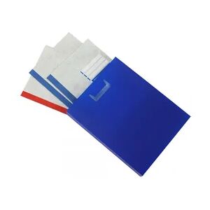 Heftbox / Schulheftbox / Pop-Up-Box / Organizer aus PP-Folie mit Automatikboden und Griffen an beiden Seiten, Farbe: Perlfarbe blau - 1 Stück